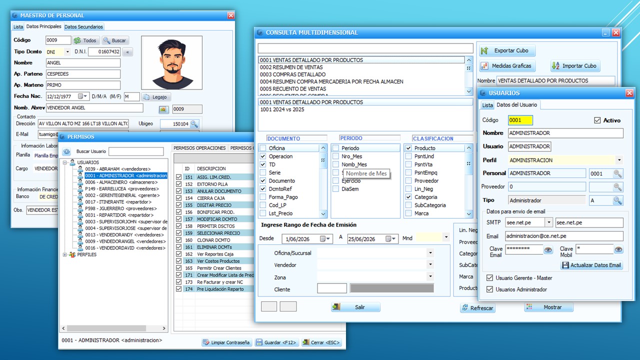 Módulo de Administración de ERP Prisma