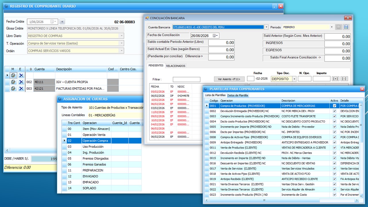 Módulo de Contabilidad de ERP Prisma